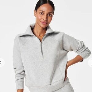Gently Worn Spanx Half Zip Sweater Large